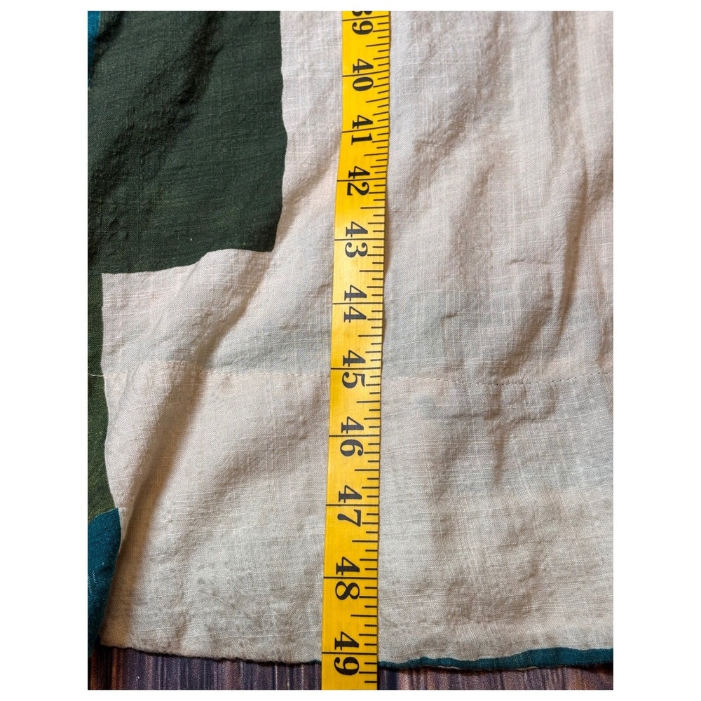 Banana Republic Maxi Dress Womens L Teal Cream Green Patchwork Strappy - Picture 4 of 11